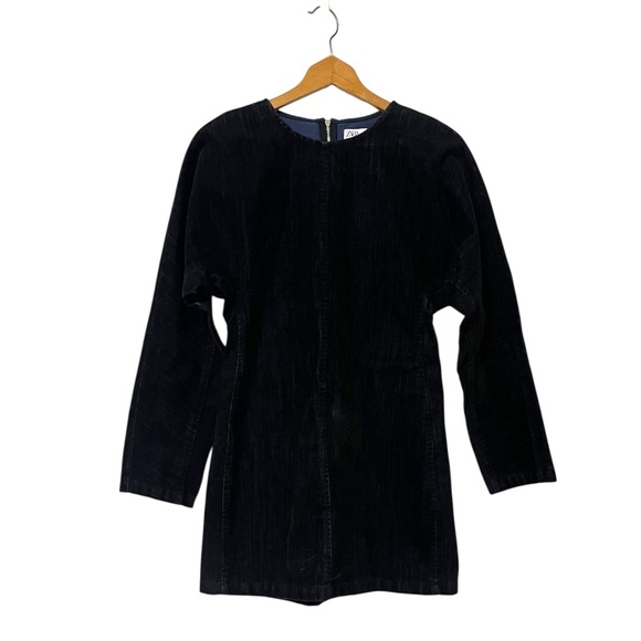 Zara- FLOCKED DENIM DRESS TRF-MED - Picture 10 of 12